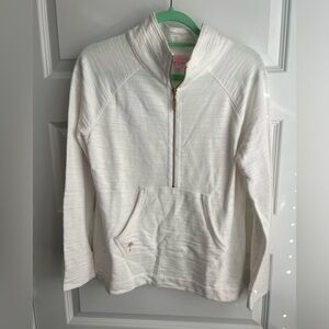 Lilly Pulitzer White 1/2 Zip-Up Jacket